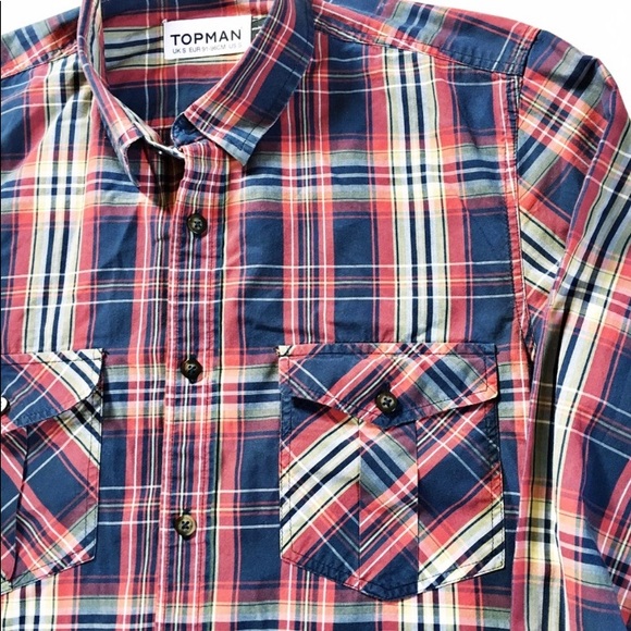 Tops shop top man men’s small button down top - Picture 4 of 5